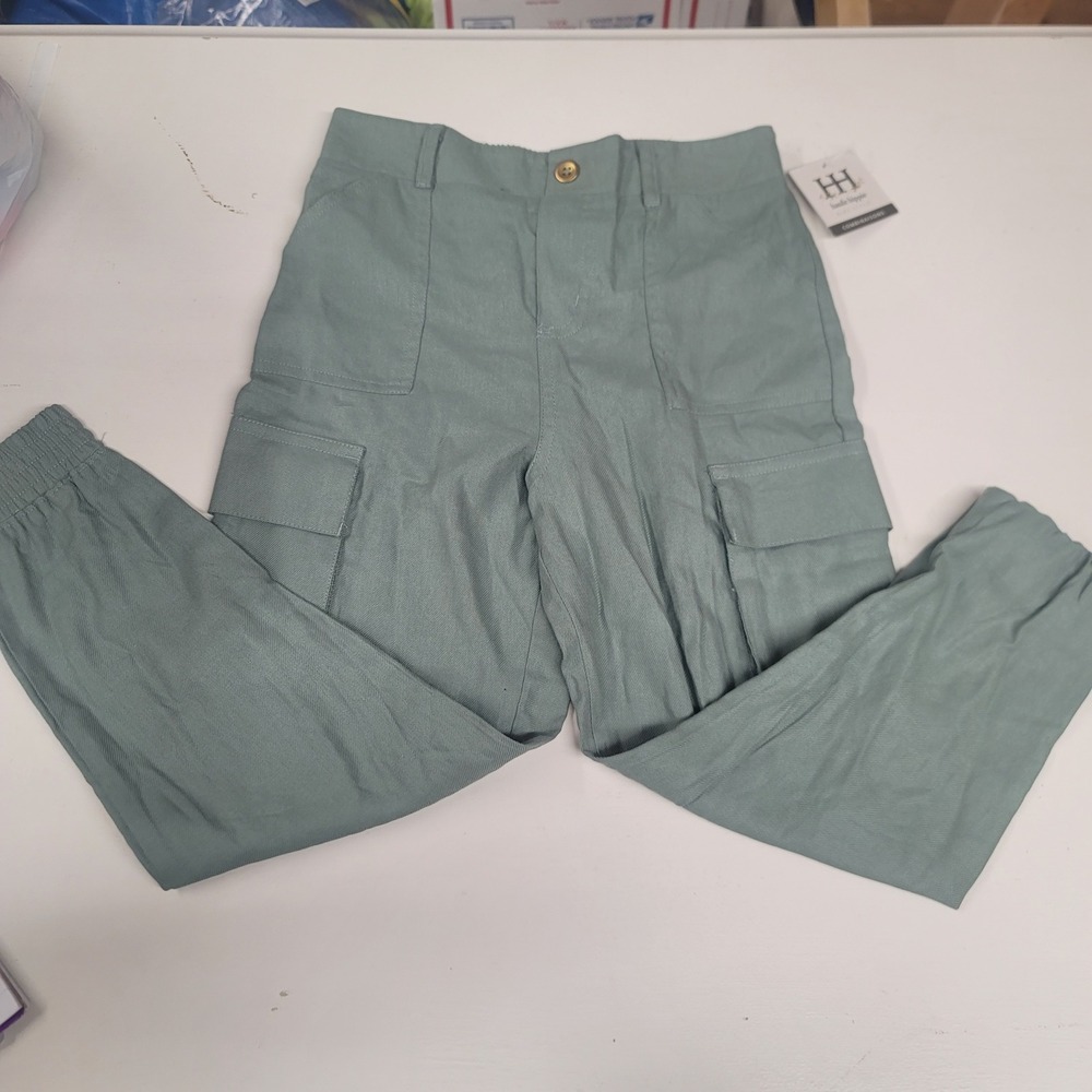 Haute Hippie Kids Style Olive Green Cargo Pants Medium 7/8 New With Tags